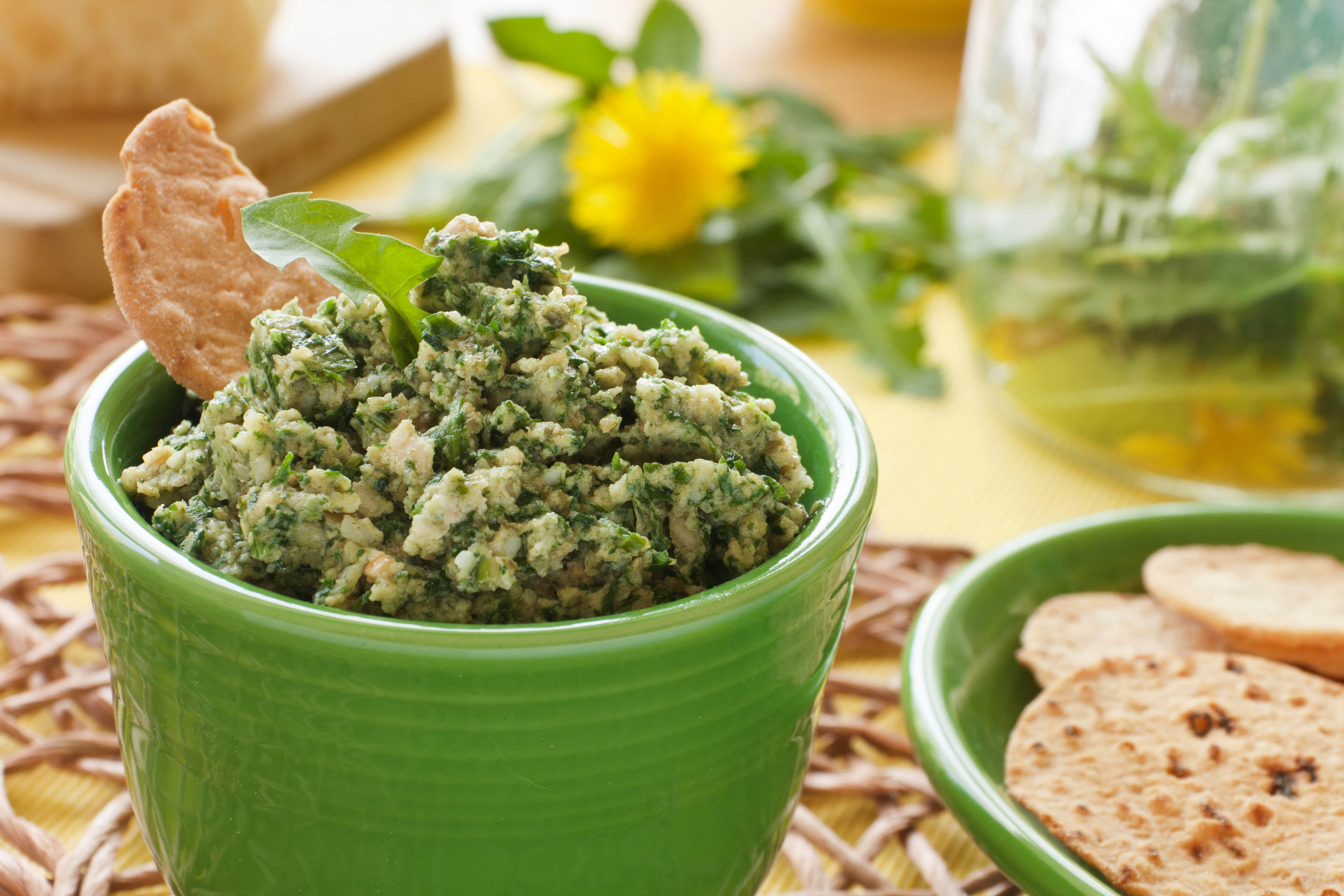 Dandelion Pumpkin Seed Pesto