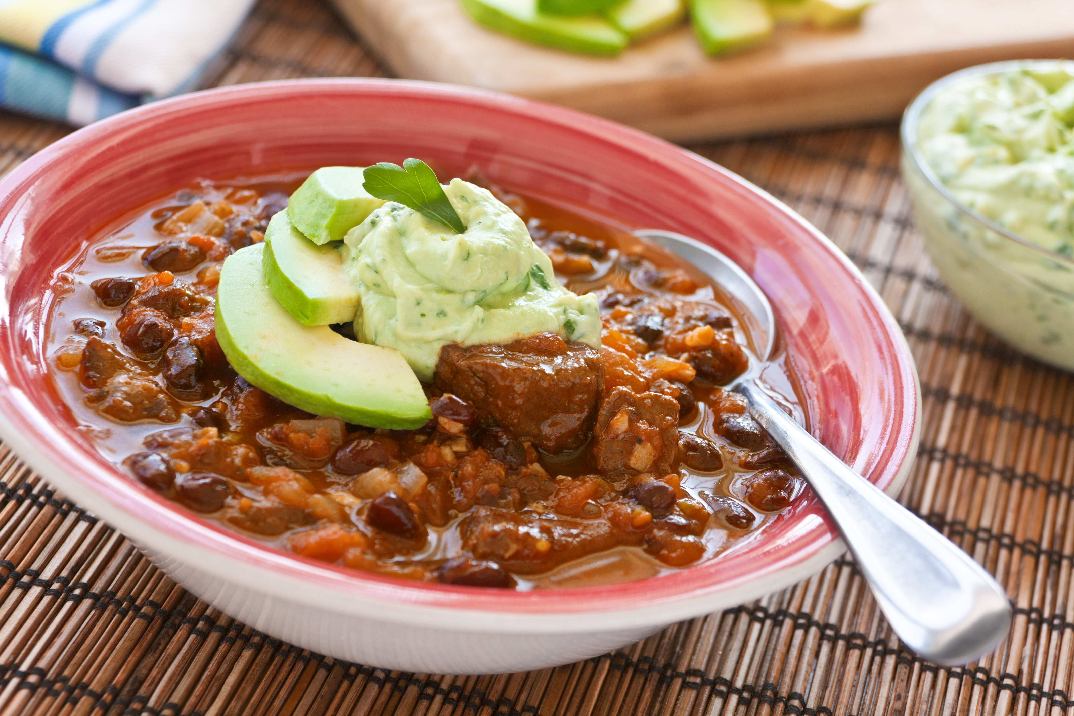 Poblano Chili with Avocado Cream