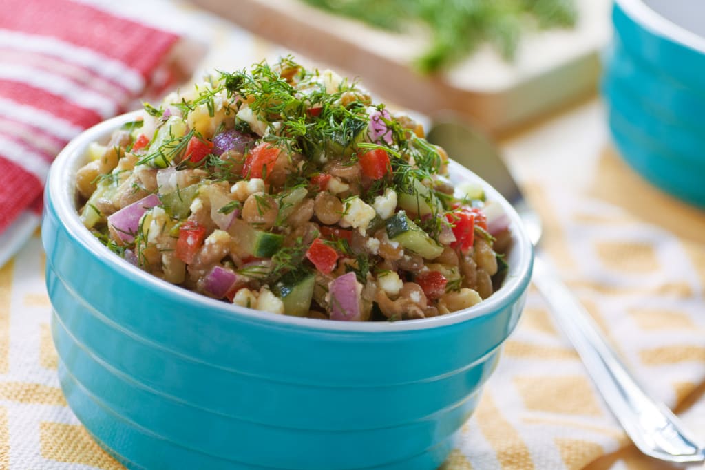 Lemony Lentil Salad With Feta