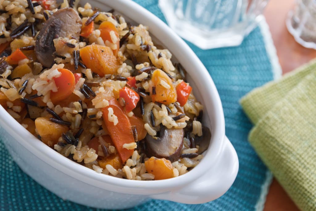 Apricot Studded Pilaf With Mushrooms