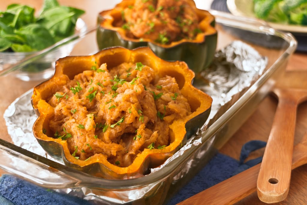 Baked Acorn Squash With Pineapple